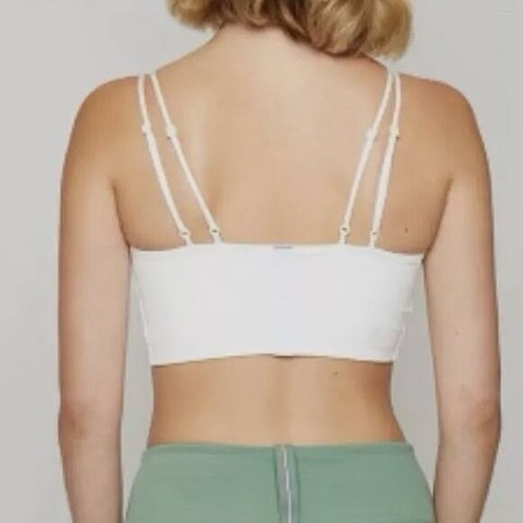 Four Laps Poise Longline Sports Bra size L White Adjustable Strap NWT - Picture 2 of 7